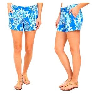 Lilly Pulitzer Brewster Blue Good Reef Shorts